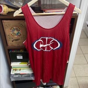 Vintage 90’s Nike Red Mesh Sleeveless Basketball Jersey Top